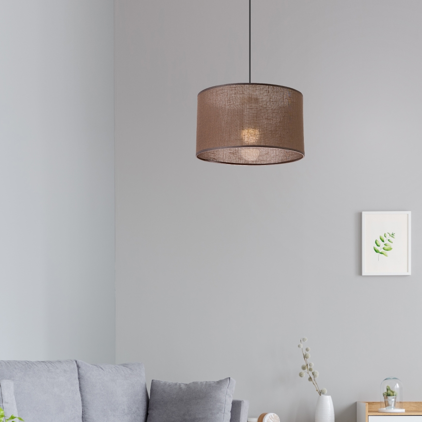 Brilagi - LED Lustr na lanku ANTHONY 1xE27/60W/230V dub/hnědá