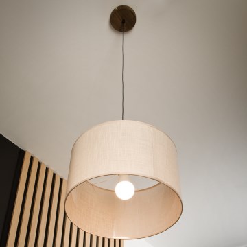 Brilagi - LED Lustr na lanku ANTHONY 1xE27/60W/230V dub ořech/béžová