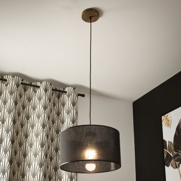 Brilagi - LED Lustr na lanku ANTHONY 1xE27/60W/230V dub ořech/černá