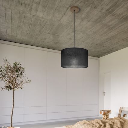 Brilagi - LED Lustr na lanku ANTHONY 1xE27/60W/230V dub ořech/černá