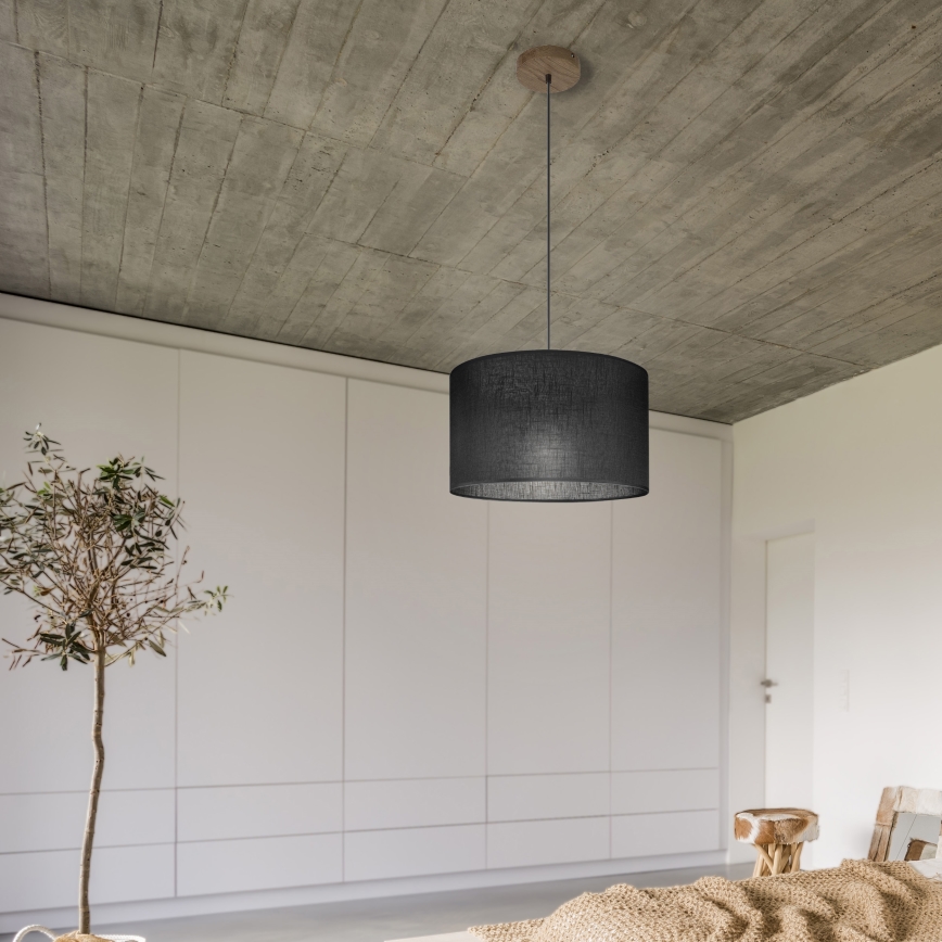 Brilagi - LED Lustr na lanku ANTHONY 1xE27/60W/230V dub ořech/černá
