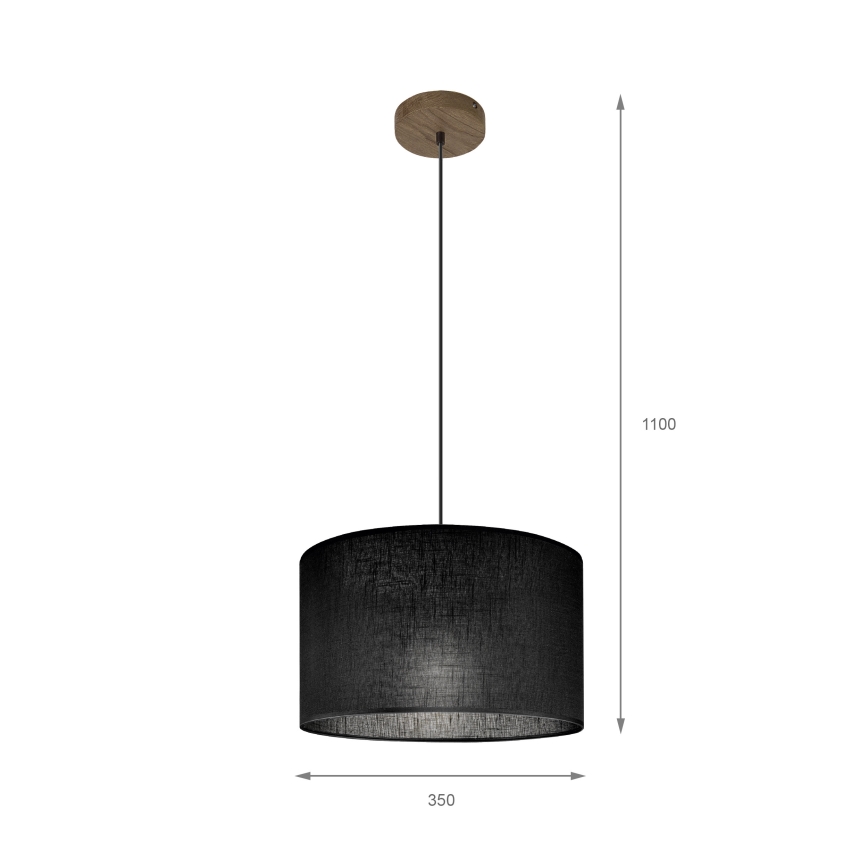 Brilagi - LED Lustr na lanku ANTHONY 1xE27/60W/230V dub ořech/černá