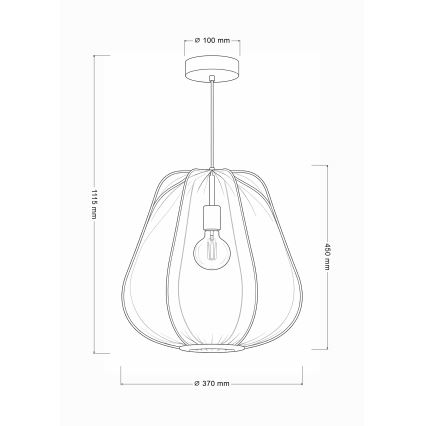 Brilagi - LED Lustr na lanku ARVEN 1xE27/8W/230V pr. 37 cm šedá