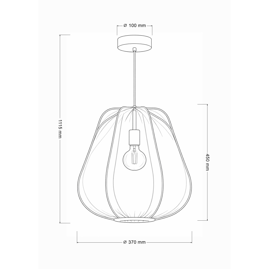 Brilagi - LED Lustr na lanku ARVEN 1xE27/8W/230V pr. 37 cm šedá