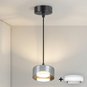 Brilagi - LED Lustr na lanku AURA LUX 1xGX53/30W/230V černá/kouřová
