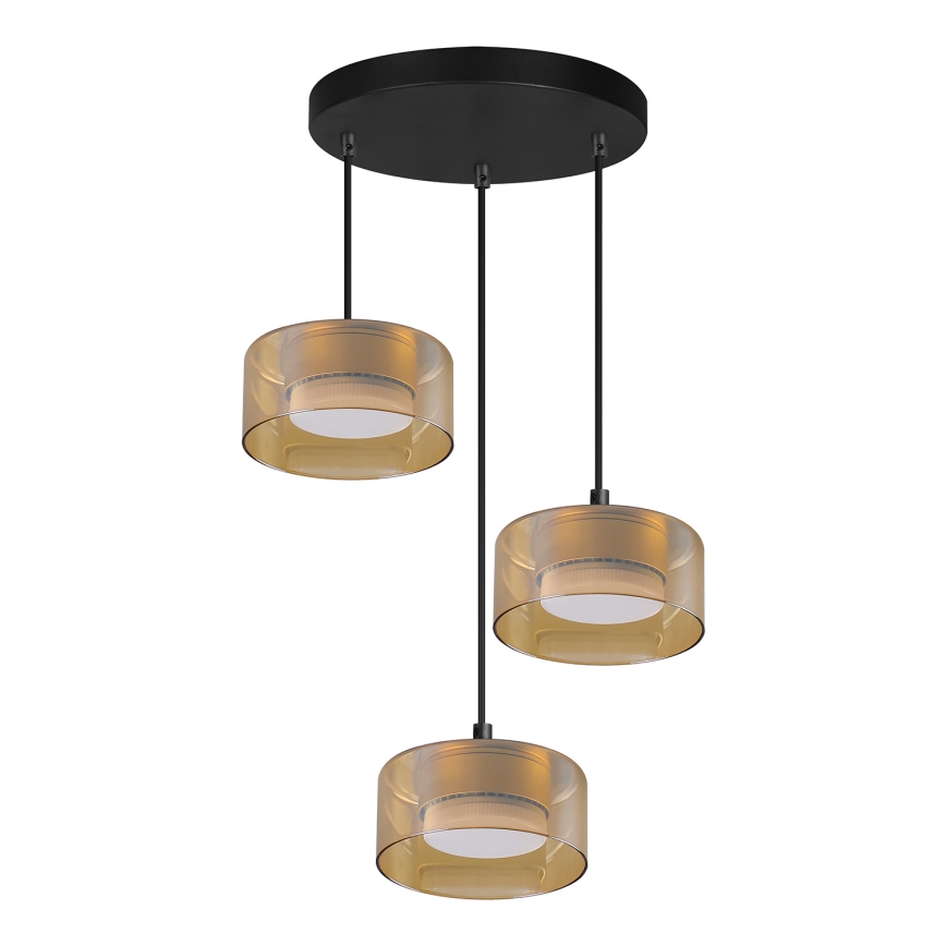 Brilagi - LED Lustr na lanku AURA LUX 3xGX53/13W/230V černá/zlatá