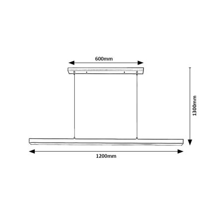 Brilagi - LED Lustr na lanku AXIS LED/30W/230V 120 cm černá