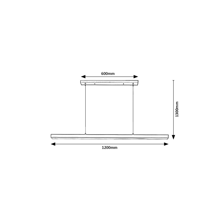 Brilagi - LED Lustr na lanku AXIS LED/30W/230V 120 cm černá