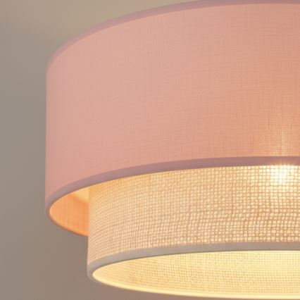 Brilagi - LED Lustr na lanku BOHO BOBO 1xE27/10W/230V pr. 40 cm růžová/krémová
