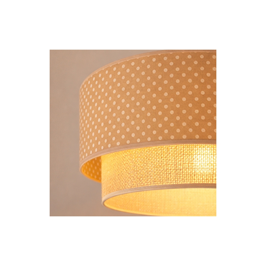 Brilagi-LED Lustr na lanku BOHO BOBO 1xE27/60W/230V pr. 40 cm puntíky béž./krém.
