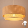 Brilagi - LED Lustr na lanku BOHO BOBO 1xE27/60W/230V pr. 40 cm puntíky béžová/krémová
