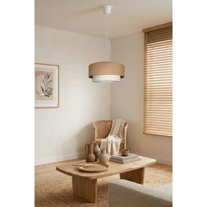 Brilagi - LED Lustr na lanku BOHO ECO 1xE27/10W/230V pr. 40 cm béžová/krémová