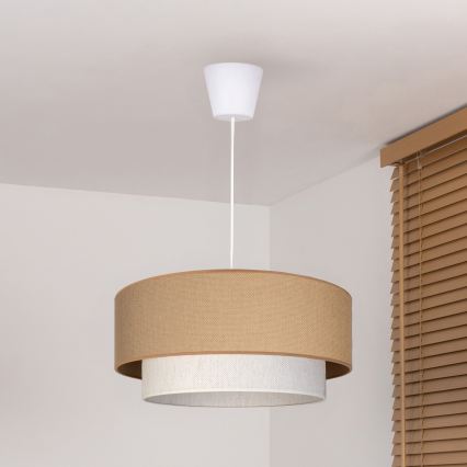 Brilagi - LED Lustr na lanku BOHO ECO 1xE27/10W/230V pr. 40 cm béžová/krémová