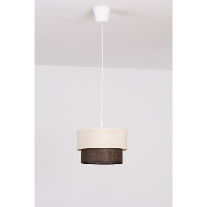 Brilagi - LED Lustr na lanku BOHO STYLE 1xE27/15W/230V pr. 25 cm krémová/hnědá