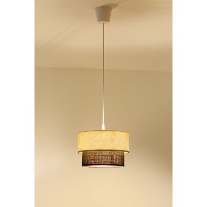 Brilagi - LED Lustr na lanku BOHO STYLE 1xE27/15W/230V pr. 25 cm krémová/hnědá