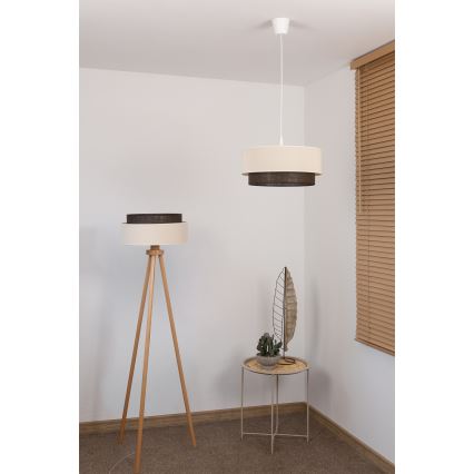 Brilagi - LED Lustr na lanku BOHO STYLE 1xE27/15W/230V pr. 40 cm krémová/hnědá