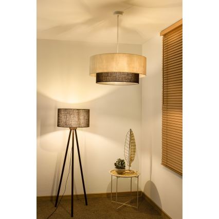 Brilagi - LED Lustr na lanku BOHO STYLE 3xE27/15W/230V pr. 60 cm krémová/hnědá