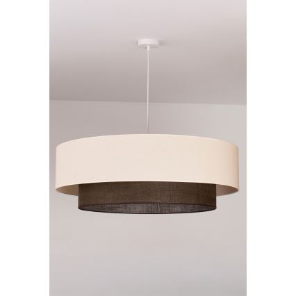 Brilagi - LED Lustr na lanku BOHO STYLE 3xE27/15W/230V pr. 80 cm krémová/hnědá