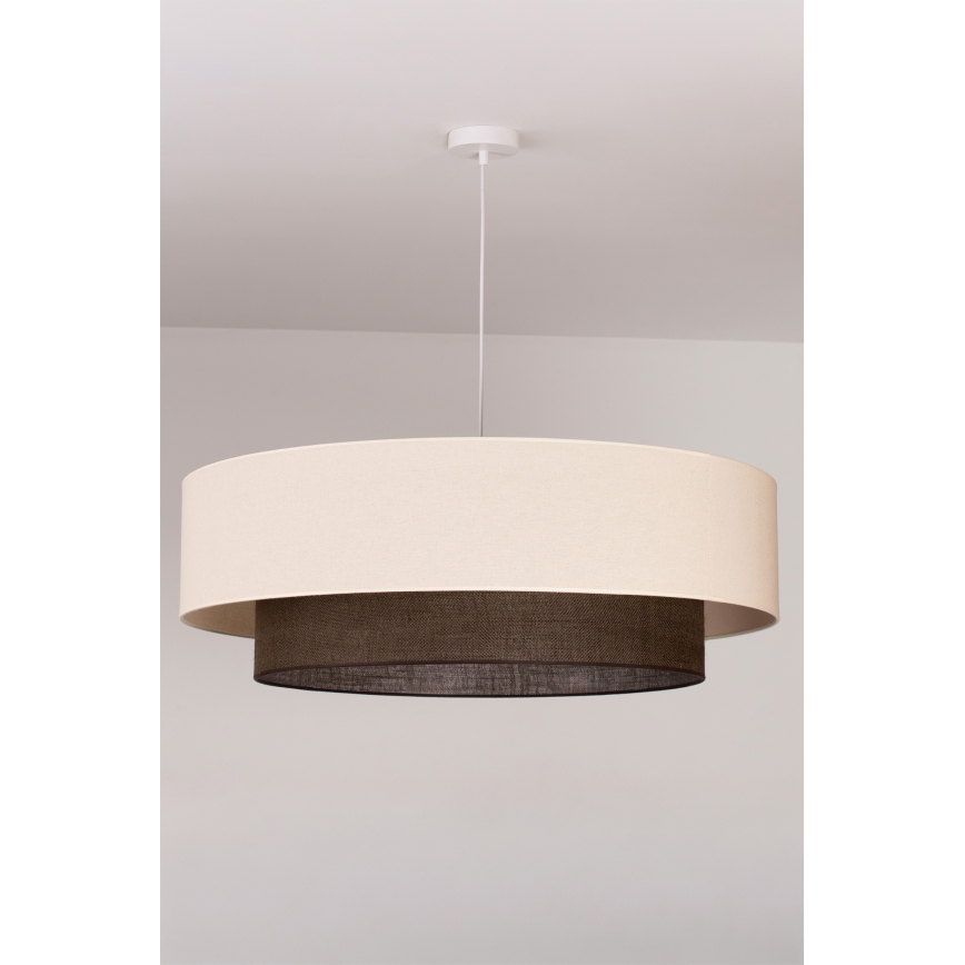 Brilagi - LED Lustr na lanku BOHO STYLE 3xE27/15W/230V pr. 80 cm krémová/hnědá