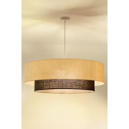 Brilagi - LED Lustr na lanku BOHO STYLE 3xE27/15W/230V pr. 80 cm krémová/hnědá