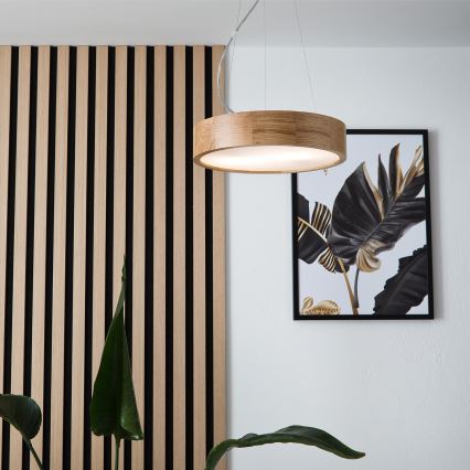 Brilagi - LED Lustr na lanku CARVALHO 2xE27/15W/230V dub pr. 37 cm