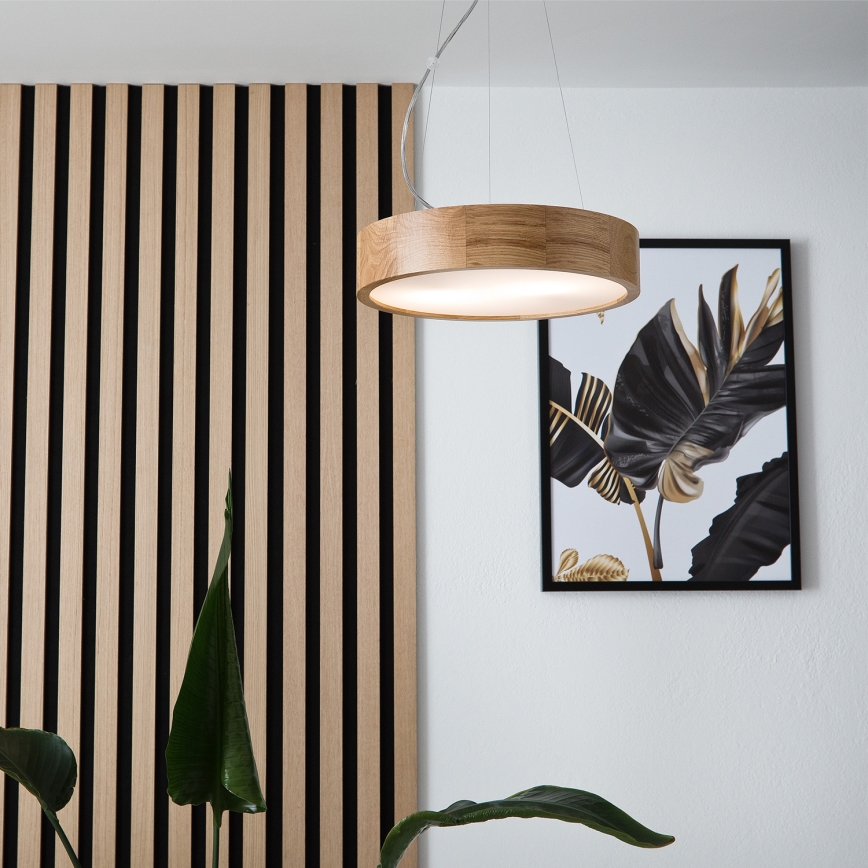 Brilagi - LED Lustr na lanku CARVALHO 2xE27/15W/230V dub pr. 37 cm