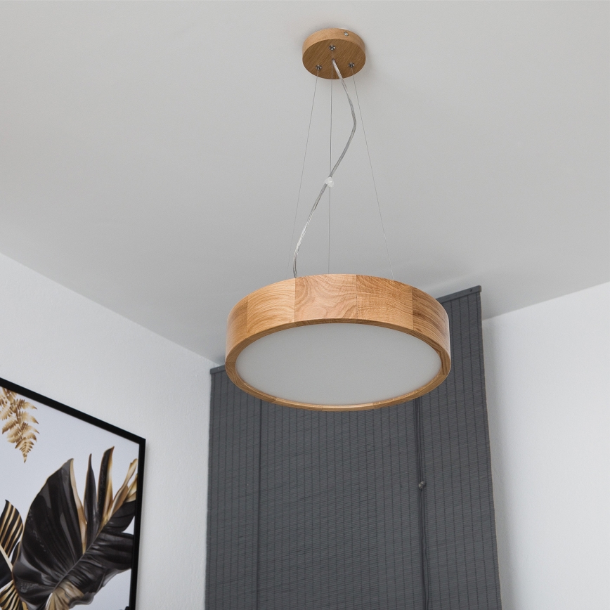 Brilagi - LED Lustr na lanku CARVALHO 2xE27/15W/230V dub pr. 37 cm