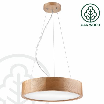 Brilagi - LED Lustr na lanku CARVALHO 2xE27/15W/230V dub pr. 37 cm