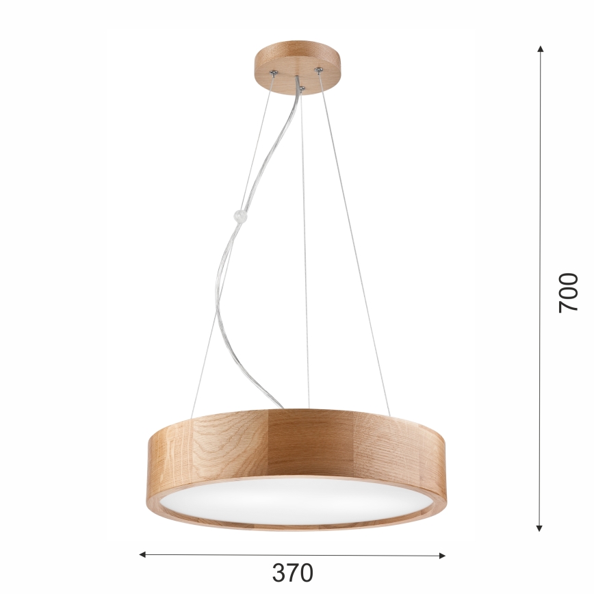 Brilagi - LED Lustr na lanku CARVALHO 2xE27/15W/230V dub pr. 37 cm