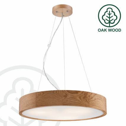 Brilagi - LED Lustr na lanku CARVALHO 3xE27/15W/230V dub pr. 47,5 cm