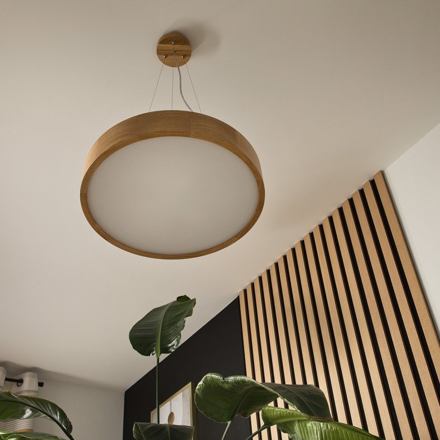 Brilagi - LED Lustr na lanku CARVALHO 3xE27/60W/230V dub pr. 47,5 cm