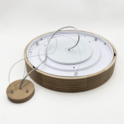 Brilagi - LED Lustr na lanku CARVALHO MODERN 3xE27/60W/230V dub pr. 47,5 cm