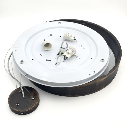 Brilagi - LED Lustr na lanku CARVALHO SMOKEY 3xE27/60W/230V dub pr. 47,5 cm