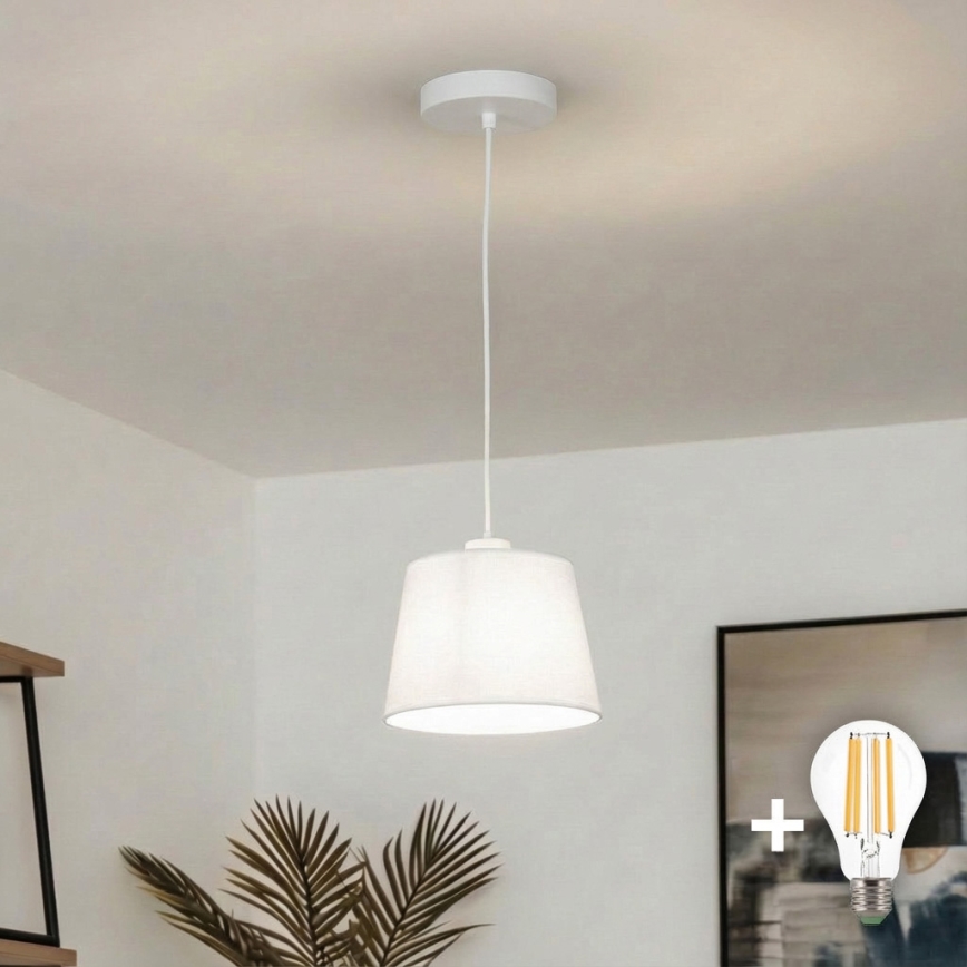 Brilagi - LED Lustr na lanku CERIA 1xE27/40W/230V pr. 20,5 cm bílá