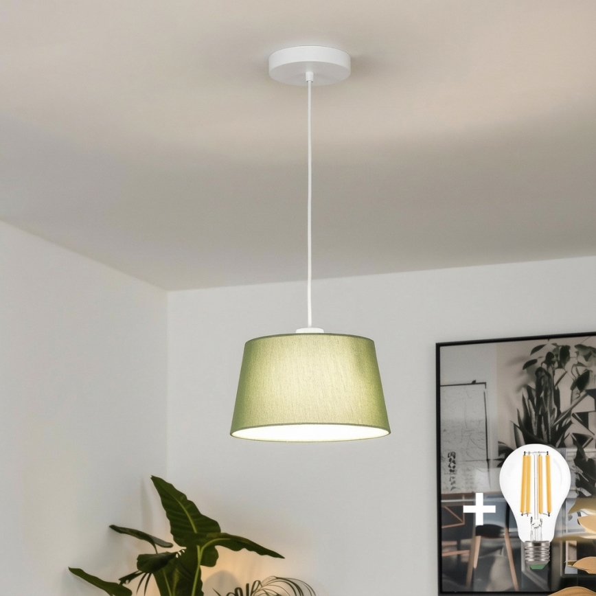 Brilagi - LED Lustr na lanku CERIA 1xE27/40W/230V pr. 25 cm zelená