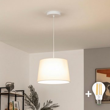 Brilagi - LED Lustr na lanku CERIA 1xE27/40W/230V pr. 30 cm béžová