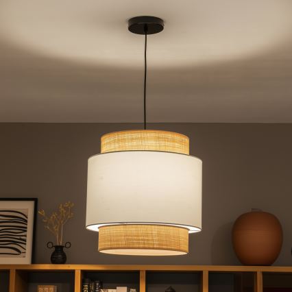 Brilagi - LED Lustr na lanku CERIA 1xE27/40W/230V pr. 40 cm černá/béžová/bílá