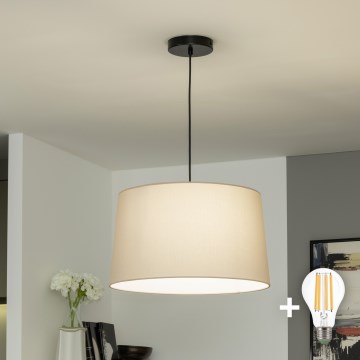 Brilagi - LED Lustr na lanku CERIA 1xE27/40W/230V pr. 45 cm béžová