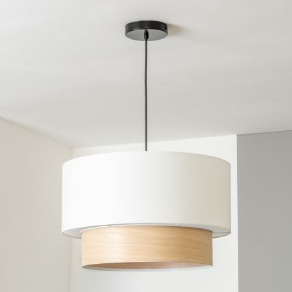 Brilagi - LED Lustr na lanku CERIA 1xE27/40W/230V pr. 50 cm bílá/béžová