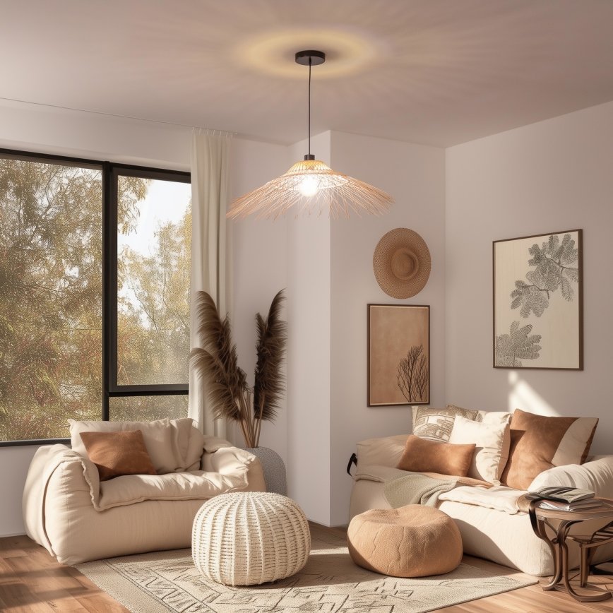 Brilagi - LED Lustr na lanku CERIA BOHO 1xE27/40W/230V pr. 100 cm bambus