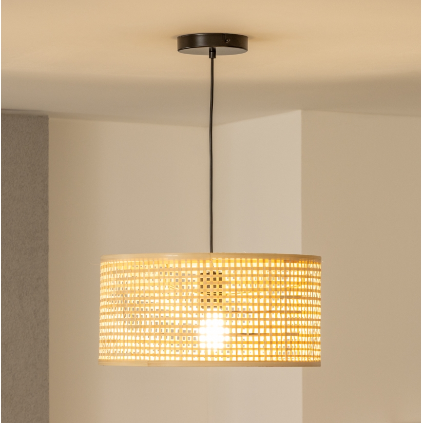 Brilagi - LED Lustr na lanku CERIA BOHO 1xE27/40W/230V pr. 25 cm bambus