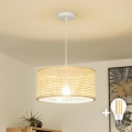 Brilagi - LED Lustr na lanku CERIA BOHO 1xE27/40W/230V pr. 25 cm bambus