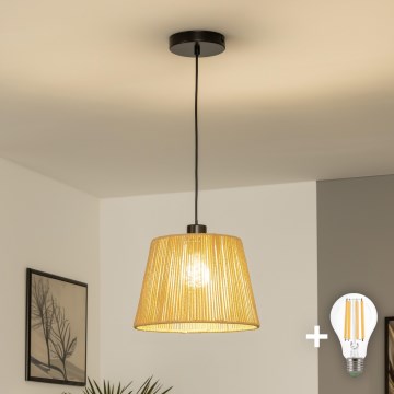 Brilagi - LED Lustr na lanku CERIA BOHO 1xE27/40W/230V pr. 28 cm hnědá