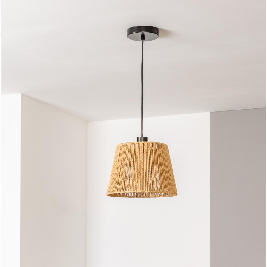Brilagi - LED Lustr na lanku CERIA BOHO 1xE27/40W/230V pr. 28 cm hnědá