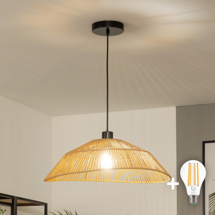 Brilagi - LED Lustr na lanku CERIA BOHO 1xE27/40W/230V pr. 50 cm hnědá