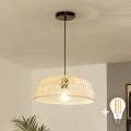 Brilagi - LED Lustr na lanku CERIA BOHO 1xE27/40W/230V pr. 60 cm ratan