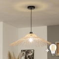 Brilagi - LED Lustr na lanku CERIA BOHO 1xE27/40W/230V pr. 70 cm bambus