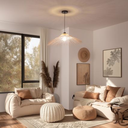 Brilagi - LED Lustr na lanku CERIA BOHO 1xE27/40W/230V pr. 70 cm bambus