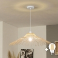 Brilagi - LED Lustr na lanku CERIA BOHO 1xE27/40W/230V pr. 70 cm bambus