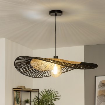 Brilagi - LED Lustr na lanku CERIA BOHO 1xE27/40W/230V pr. 80 cm černá/hnědá